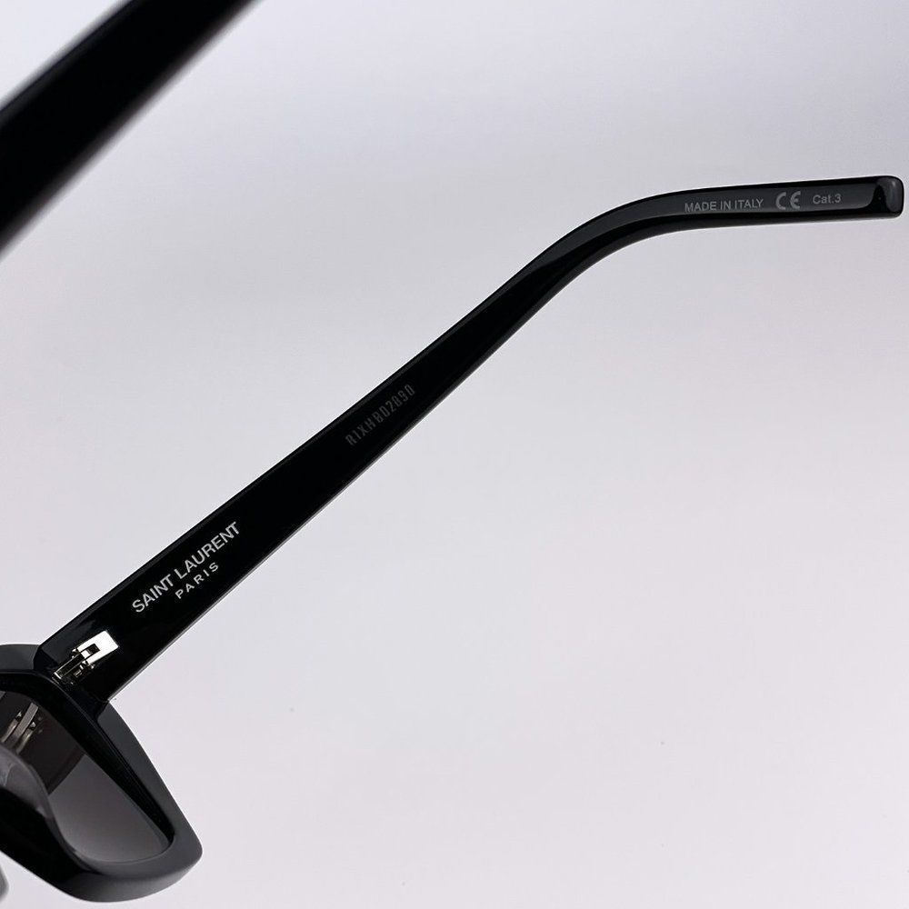 Saint Laurent SL276 MICA 001 Sunglasses Black Grey Cat Eye Women - Picture 6 of 9